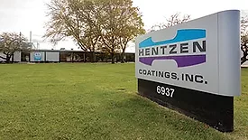 Hentzen Coatings Inc. headquarters sign in Milwaukee, Wisconsin. 