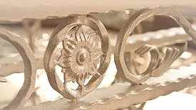 Beautiful decorative metal elements forged wrought