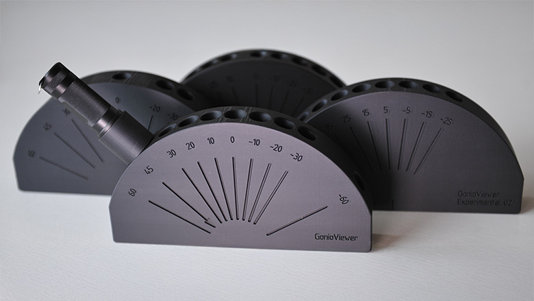 GonioViewer 01 adapts to visual sampling needs, adding geometries that close the gap between visual inspection and current measuring instruments.