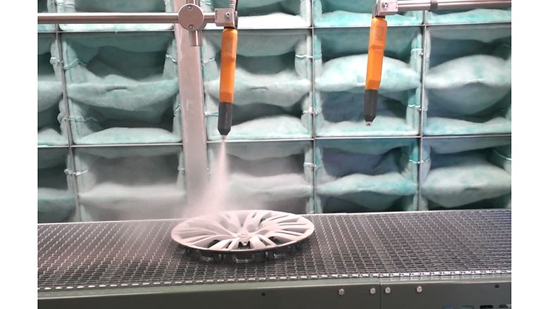 A surface resistivity of 109 or lower is required to effectively coat an object electrostatically.