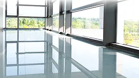 Empty corridor in the modern office building