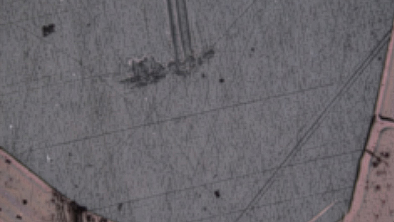 Microscopic results of pencil hardness