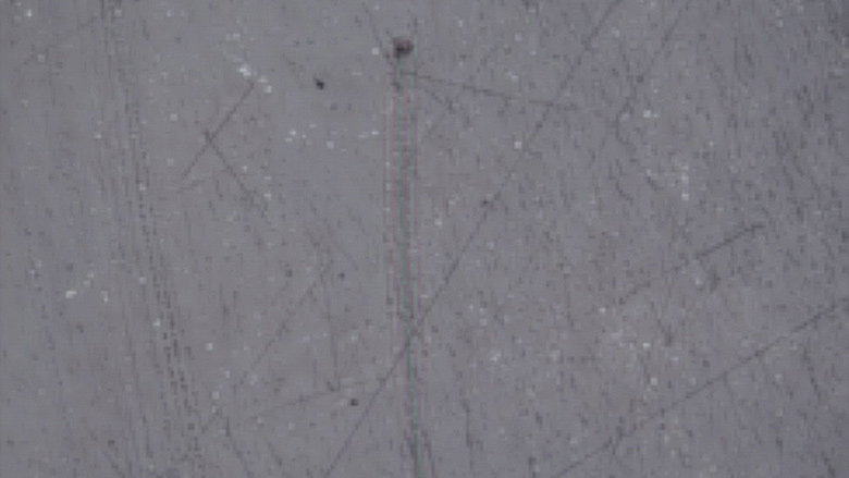 Microscopic results of pencil hardness