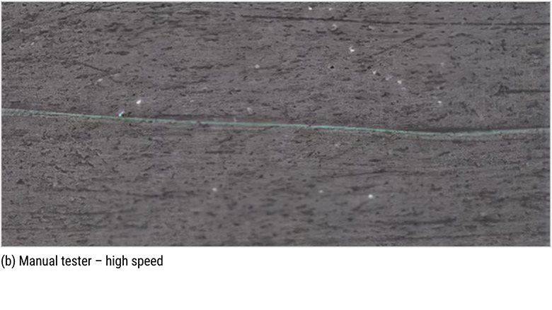 Microscopic results of pencil hardness (F)
