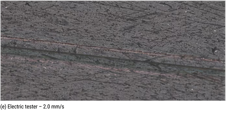 Microscopic results of pencil hardness (F)