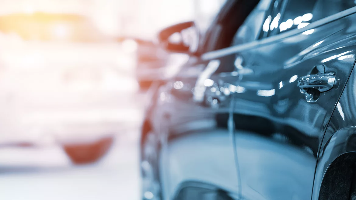 New cars at dealer showroom