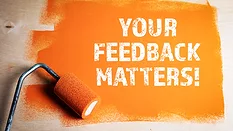 GI-1322269368-1170x658.jpg Orange painted wooden surface with paint roller and message in white: "Your Feedback Matters"