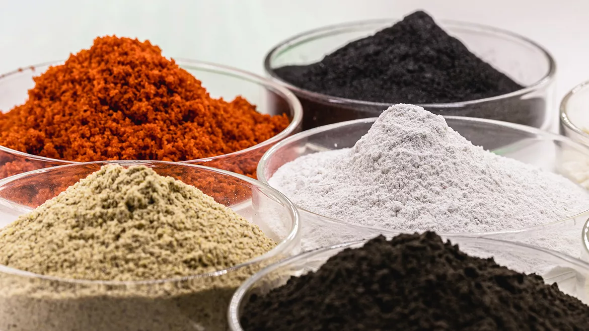 Pigments for coloring, in petri dishes