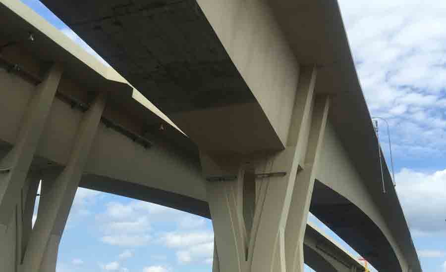 A new bridge crossing the Mississippi River between Wisconsin and Minnesota features a special textured coating product by Florida-based TEX∙COTE