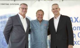 Michael Cash, Axalta President, Industrial Coatings, Michael Bollan, Business Director for Axalta's North America powder business, and Rick Dale, star of History Channel show American Restoration.