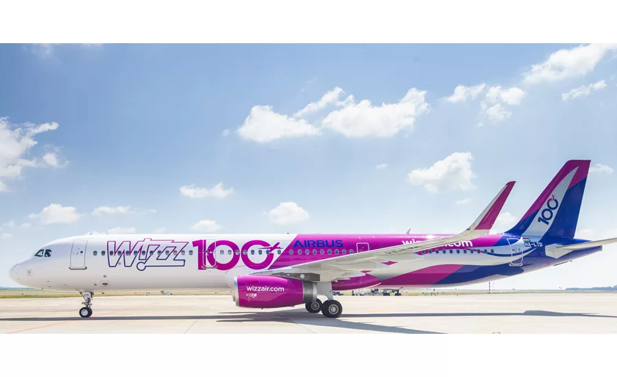 WizzAir plane coated with AkzoNobel coatings