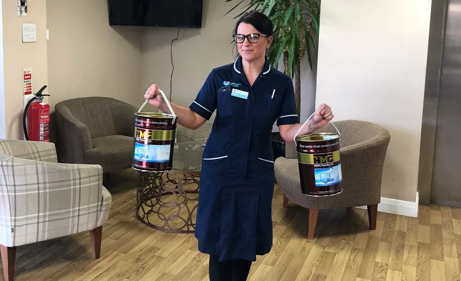 HMG Paints hand sanitizer