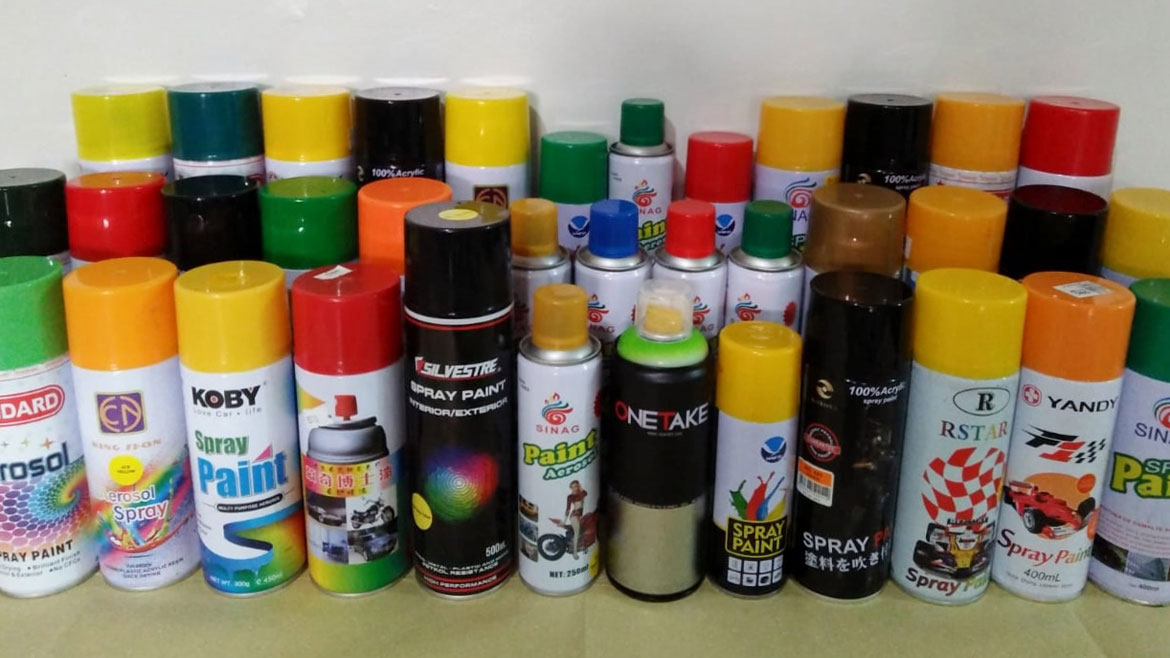 EcoWaste Coalition photo of spray paints