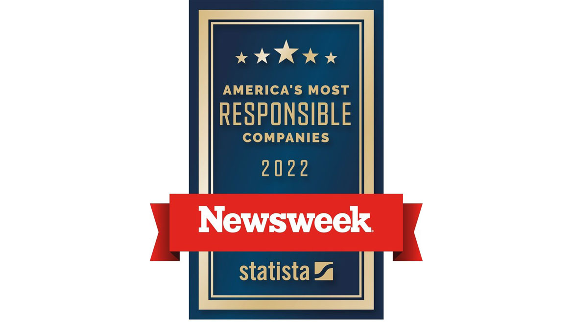 Image of the America's Most Responsible Companies award from Newsweek