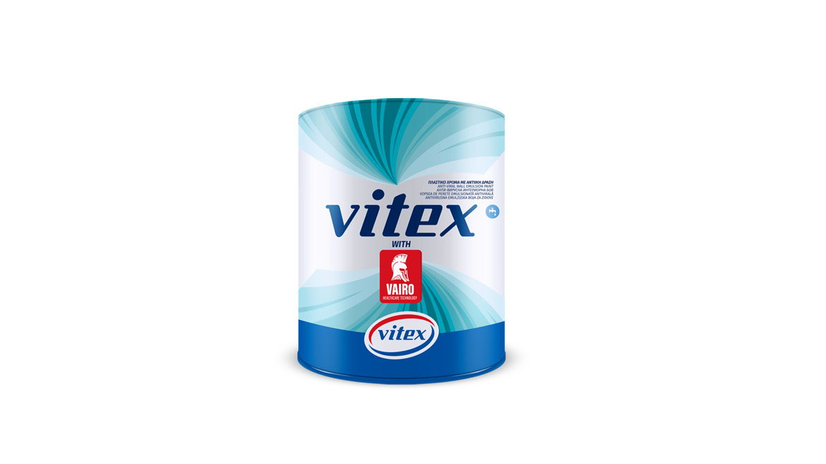Photo of paint can of Vitex with VAIRO paint 