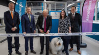 Image of the ribbon cutting at the AkzoNobel site in Slough