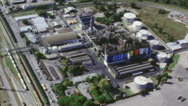 Aerial view of Orion Engineered Carbons' plant in Ravenna, Italy.