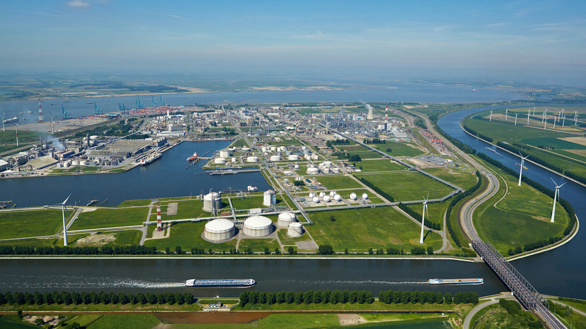 Photo of BASF's Verbund Site in Antwerp Belgium