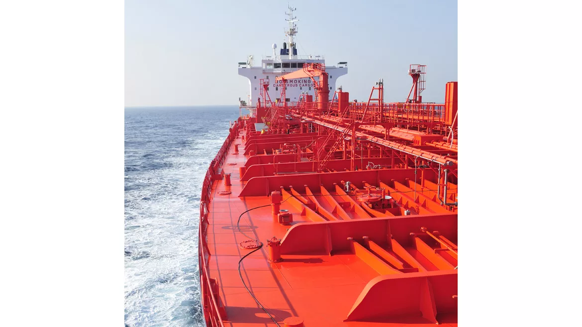 Photo of a brightly colored ship